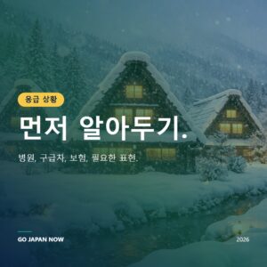 일본 응급상황 병원 가이드