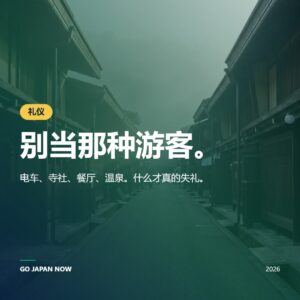 日本礼仪 — 旅行者礼貌指南
