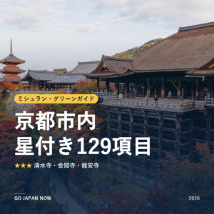 ミシュラン・グリーンガイド 京都市内 星付きスポット 旅行ガイド 2026