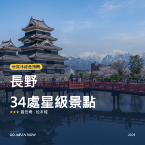長野 米其林綠色指南 星級景點 旅遊指南 2026