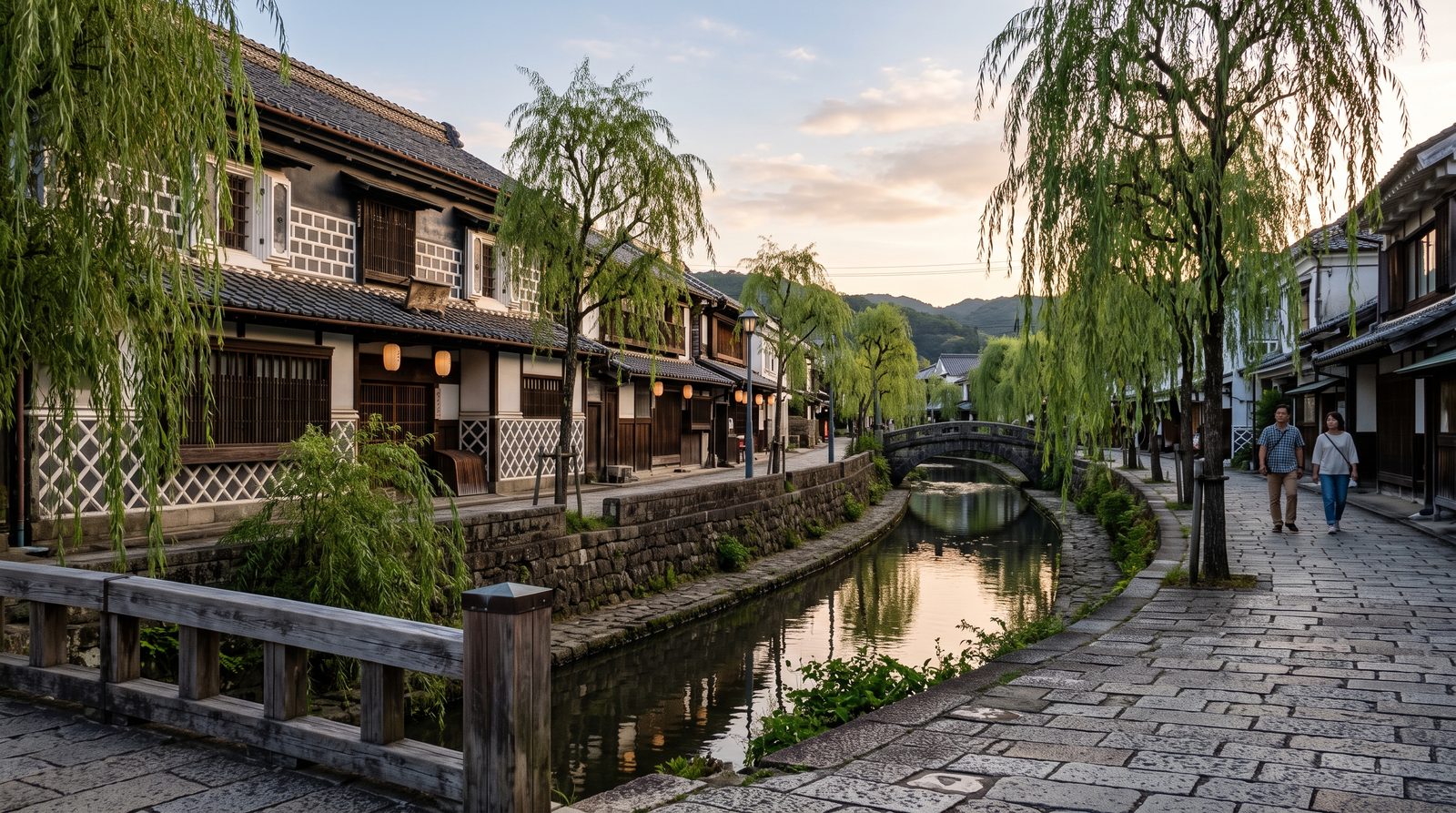 Perry Road in Shimoda, part of the two-star town in the 2015 Michelin Green Guide — the canal-side lane of namako-wall buildings