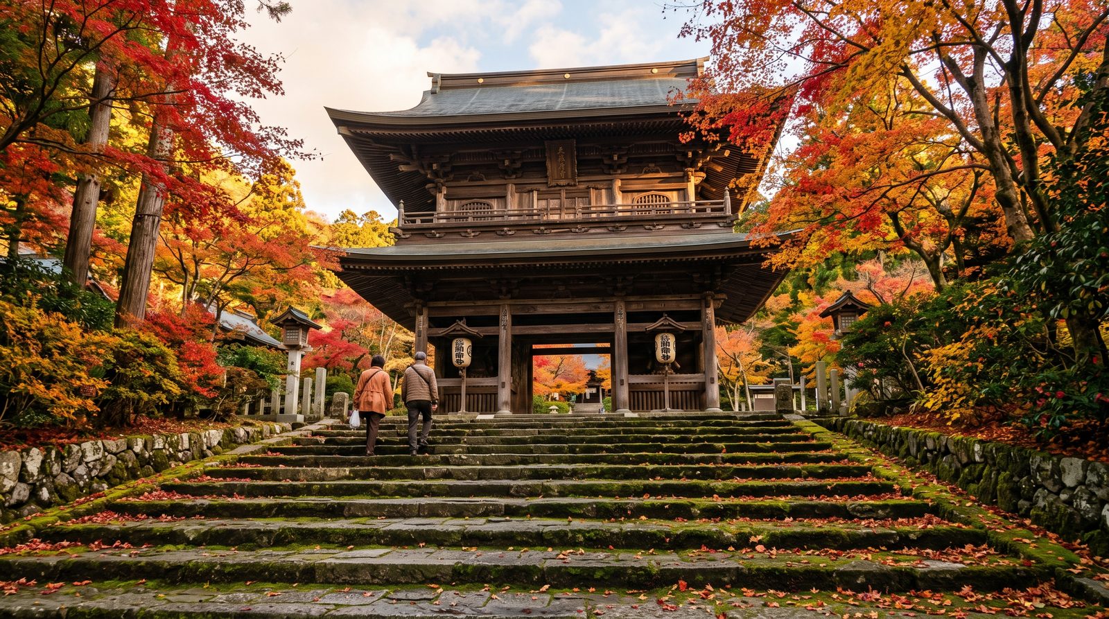 Engaku-ji, two stars in the 2015 Michelin Green Guide — the Kita-Kamakura gate in autumn colour