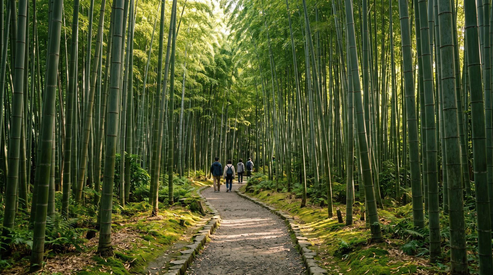 Hokoku-ji, three stars in the 2015 Michelin Green Guide — the path through its moso bamboo grove