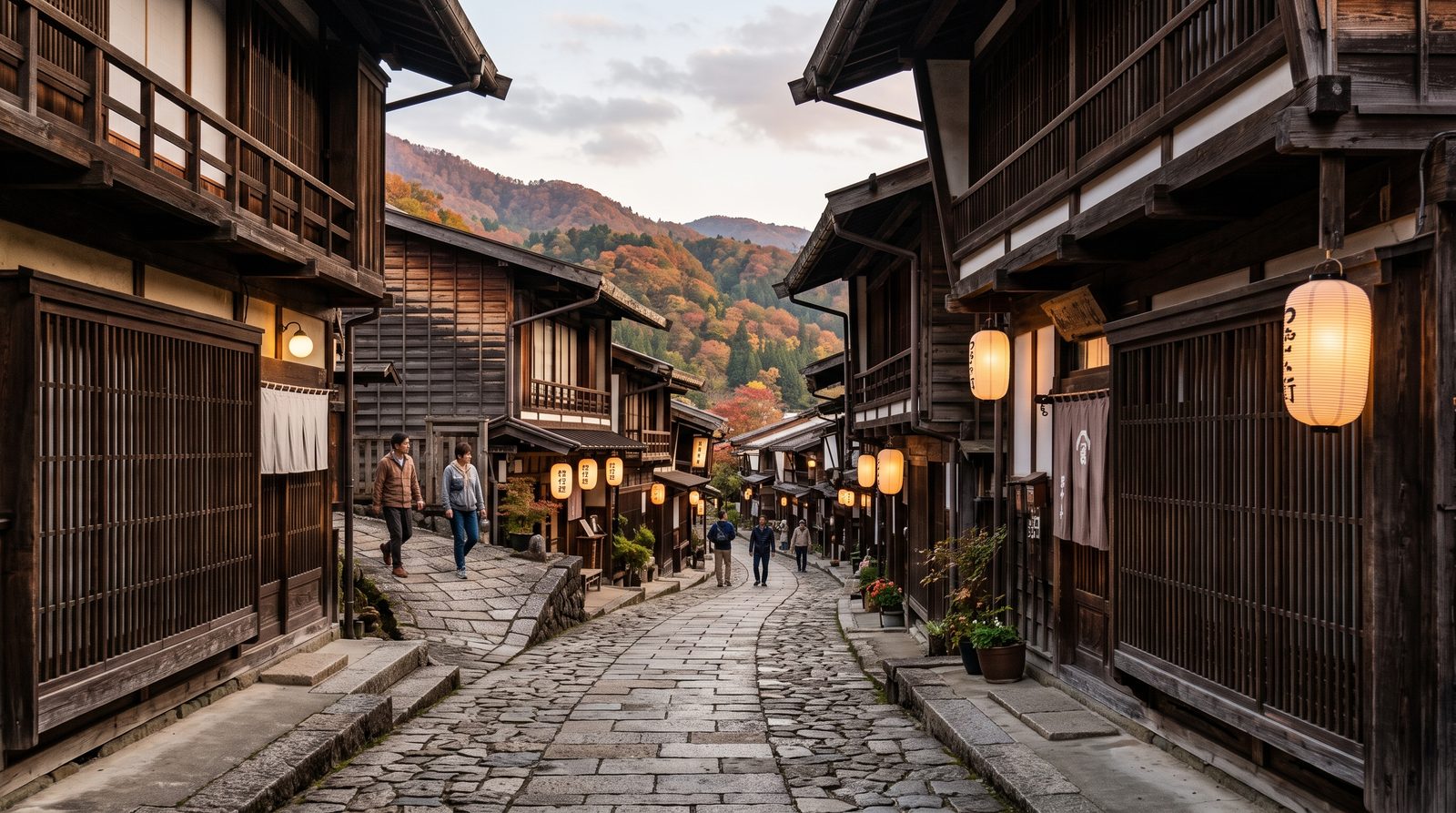 Tsumago on the Kiso road, one star in the 2015 Michelin Green Guide — the preserved post town street