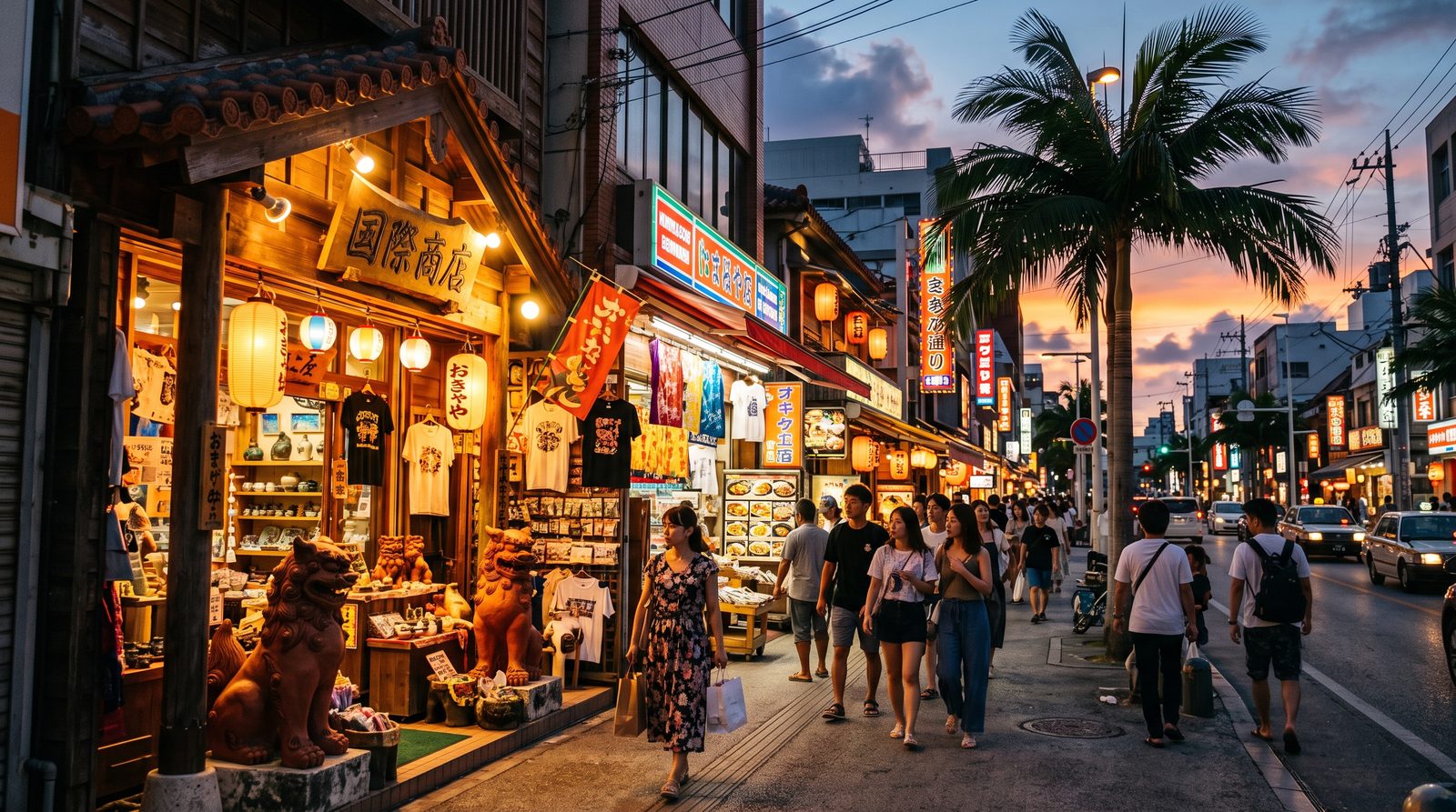 Kokusai-dori in Naha, one star in the 2015 Michelin Green Guide