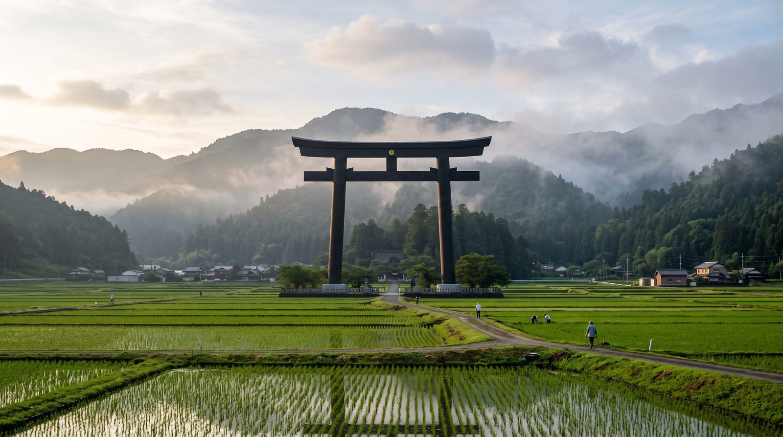 The great torii at Oyunohara, two stars in the 2015 Michelin Green Guide — the 34 m gate on the former shrine site