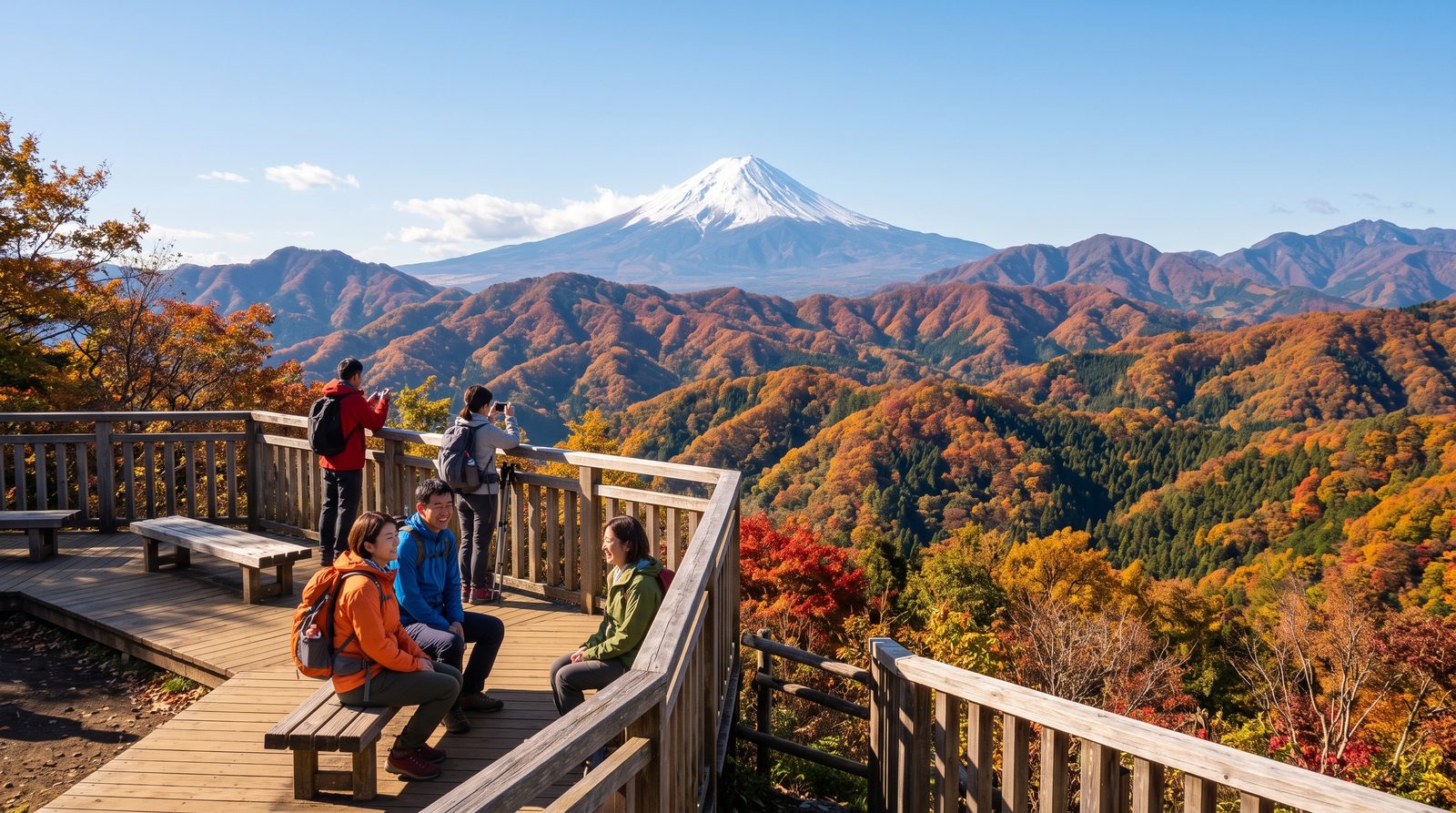 Mt. Takao, three stars in the 2015 Michelin Green Guide — the view from the summit ridge
