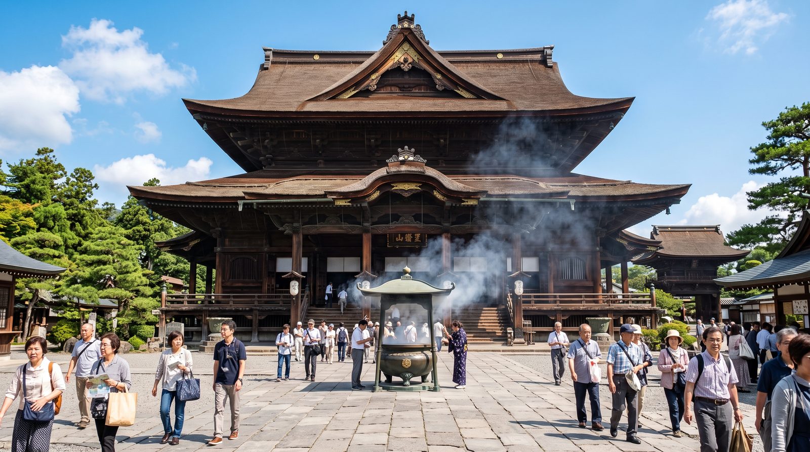 Zenko-ji in Nagano, three stars in the 2015 Michelin Green Guide — the National Treasure main hall