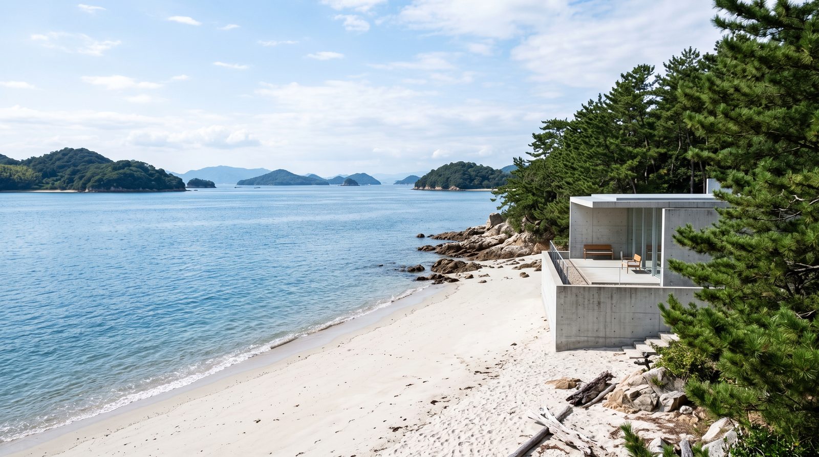 The seafront on Naoshima, two stars in the 2015 Michelin Green Guide