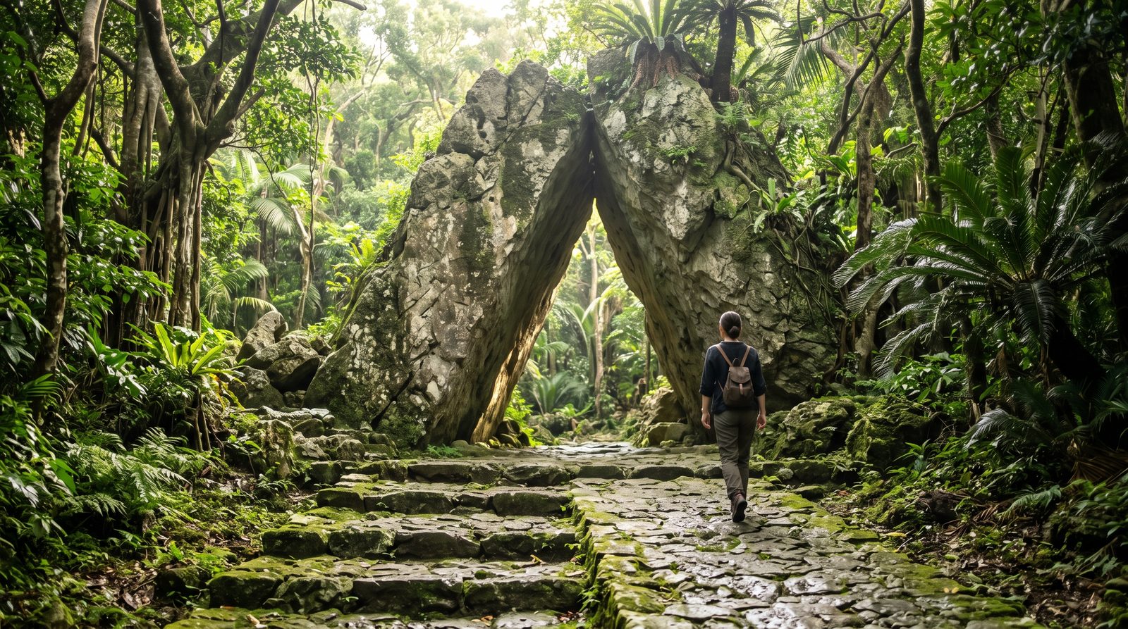 Sefa-utaki, one star in the 2015 Michelin Green Guide — the triangular rock cleft at the sacred site