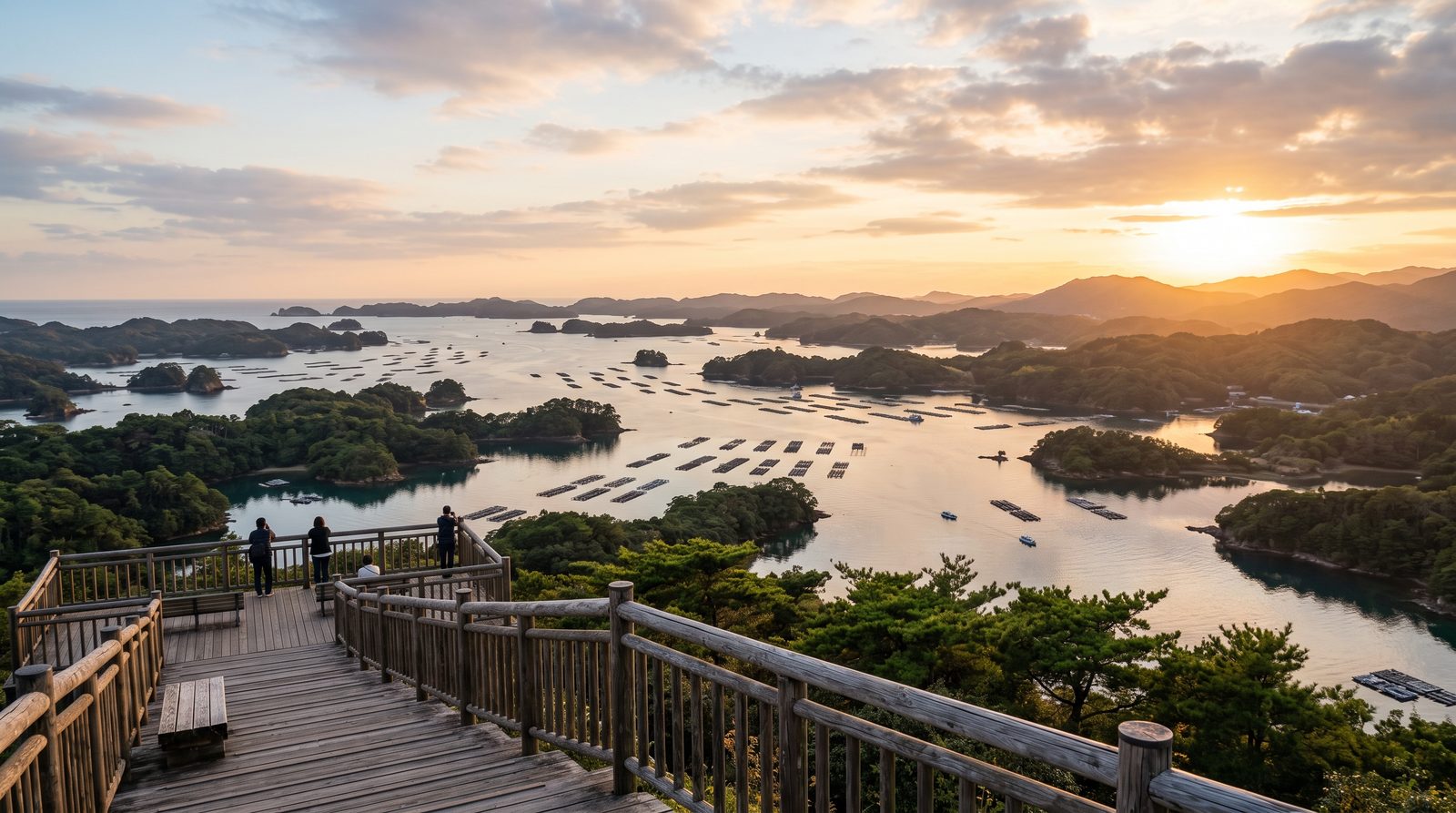 Ago Bay in Shima, one star in the 2015 Michelin Green Guide — islands and pearl rafts on the ria coast